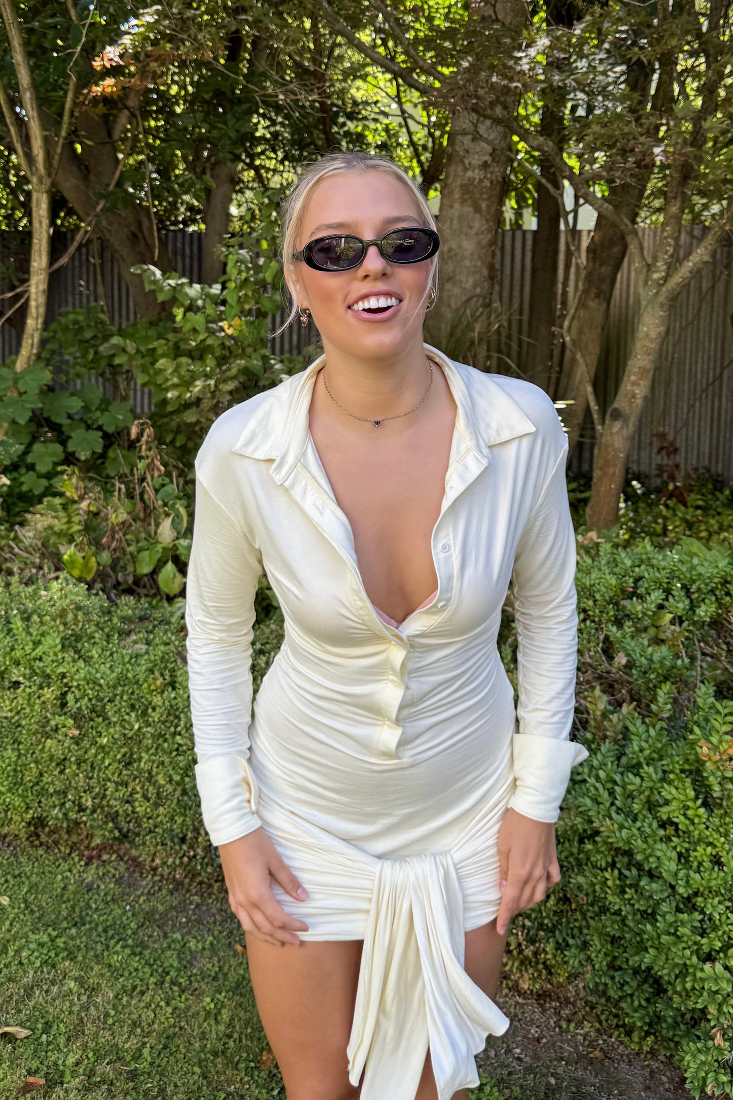 Lioness Soho Mini Dress (Cream)