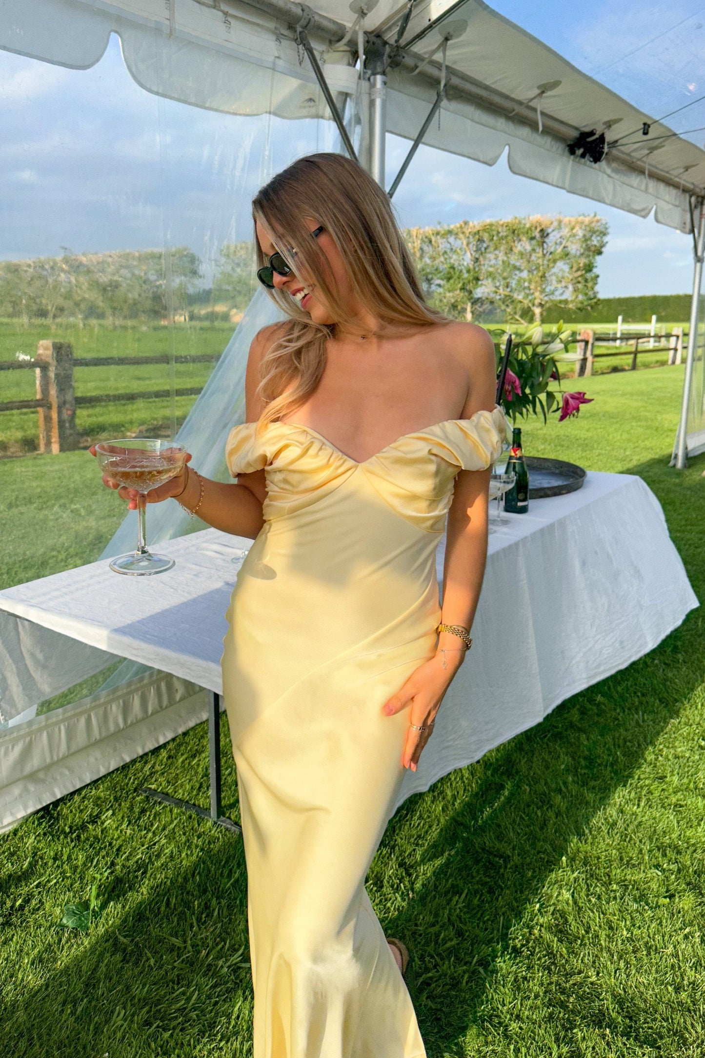 Ruby Raquel Satin Gown
