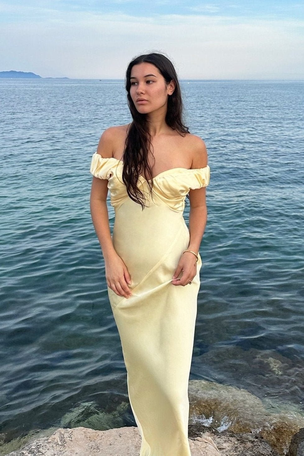 Ruby Raquel Satin Gown