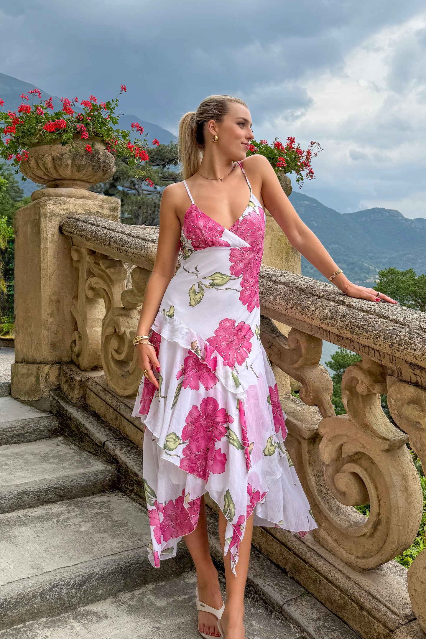 Vintage GZ MeiMei Fiorella Silk Dress