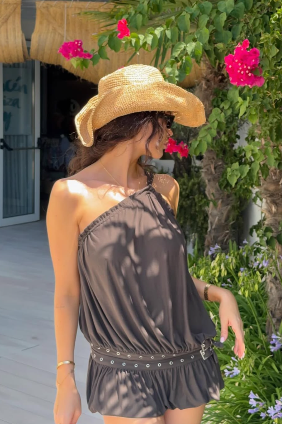 With Jean Magnol Dress (Chocolate)