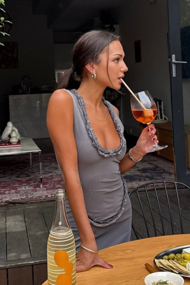 Amelie Teje Miro Maxi Dress (Charcoal)