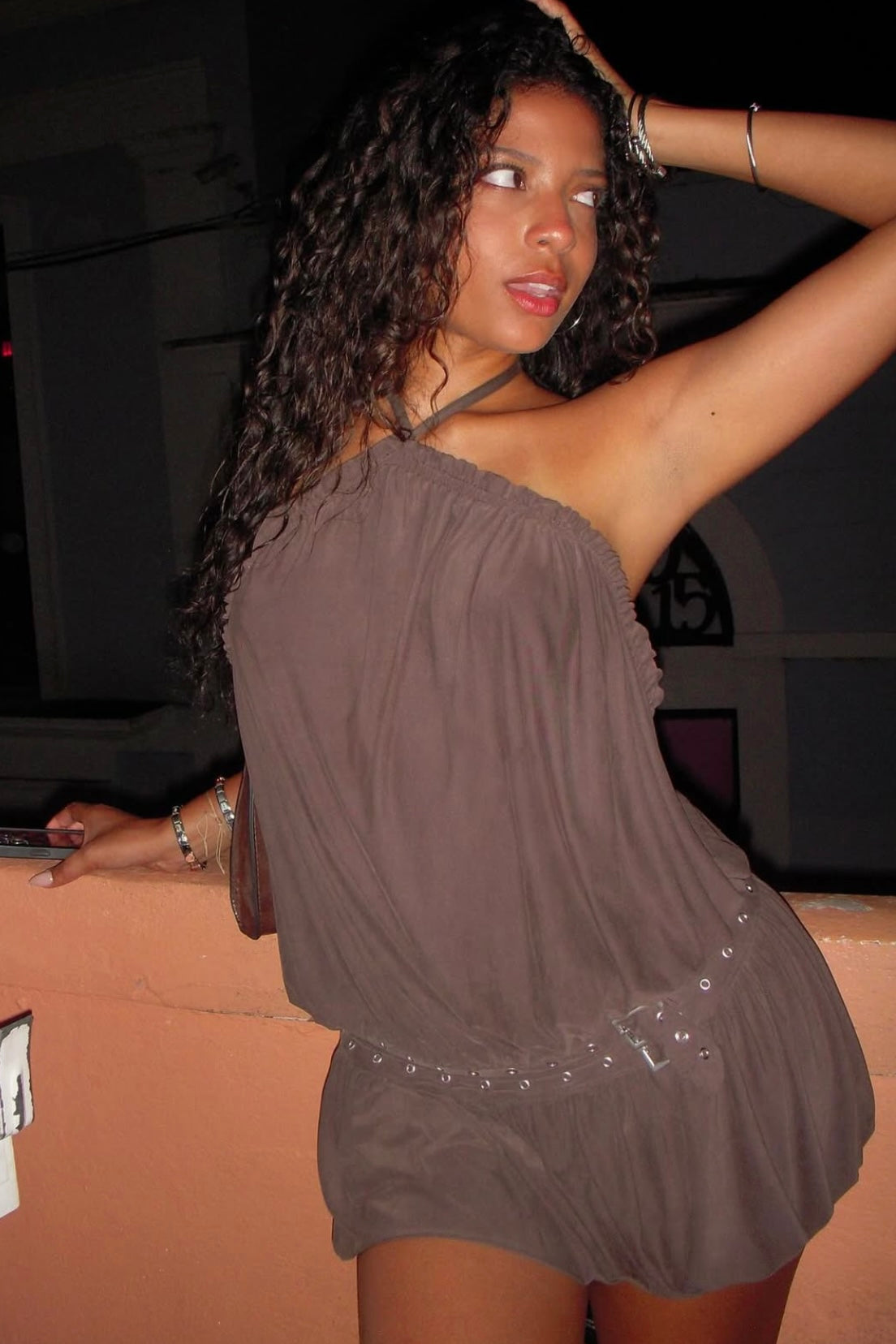 With Jean Magnol Dress (Chocolate)
