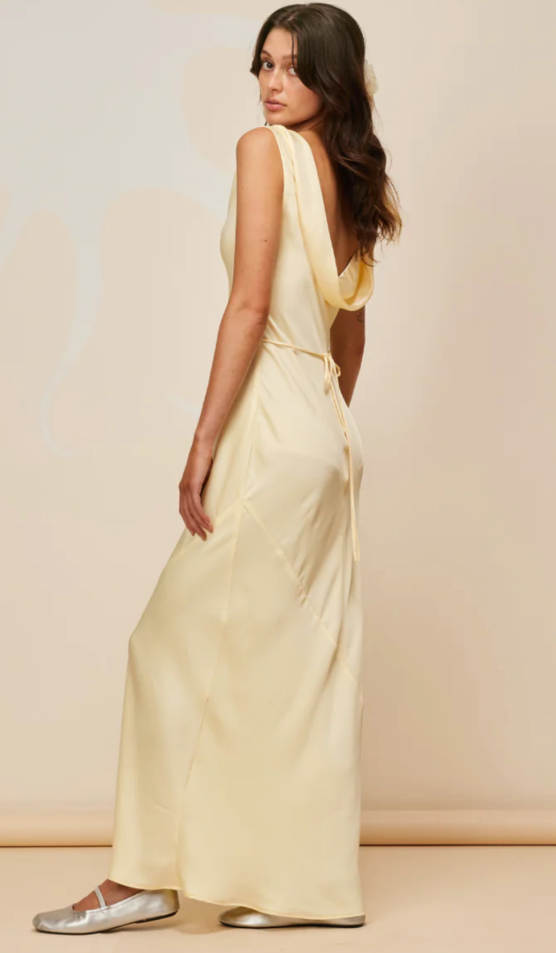 Ruby Firebird Cowl Gown (Butter)