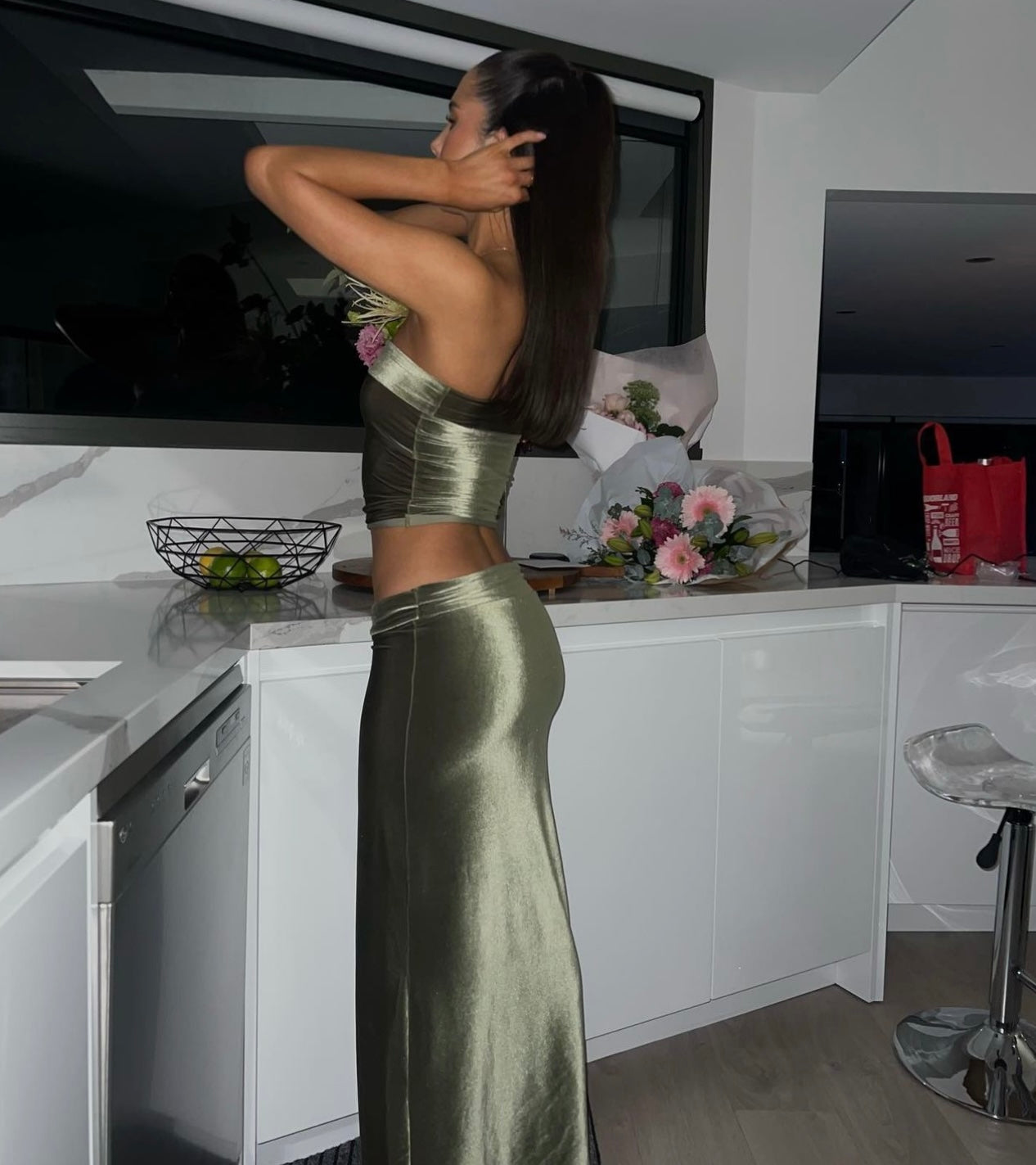 7th & York Camryn Set - Mini or Maxi Skirt Options (Olive)