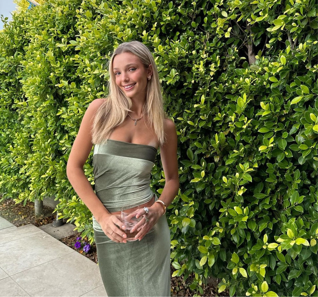 7th & York Camryn Set - Mini or Maxi Skirt Options (Olive)