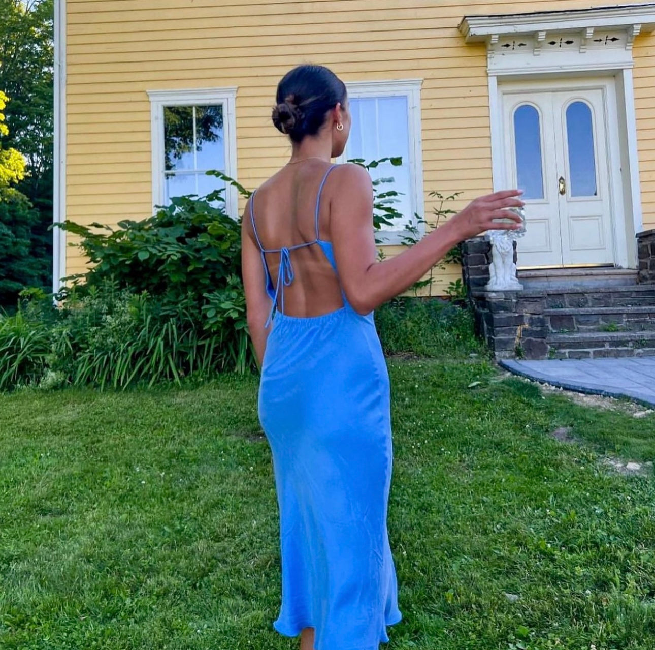 Djerf Avenue Dream Midi Dress (Sky Blue)