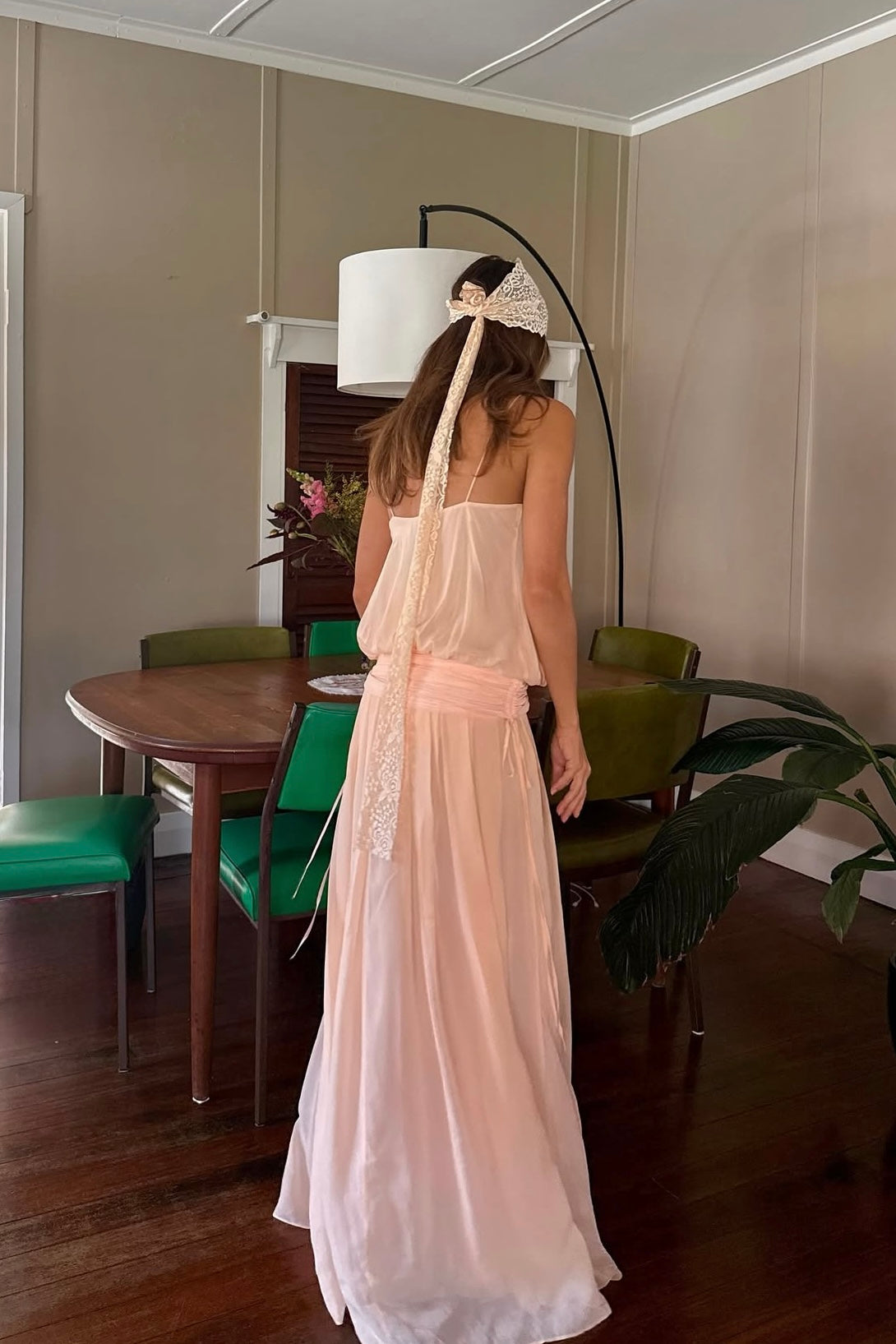 Bec and Bridge Camille Blouson Dress (Peach)