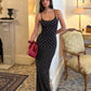 With Harper Lu Black Polka Slip Dress