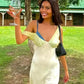 Sir The Label Thames Spliced Midi Dress (Ecru)