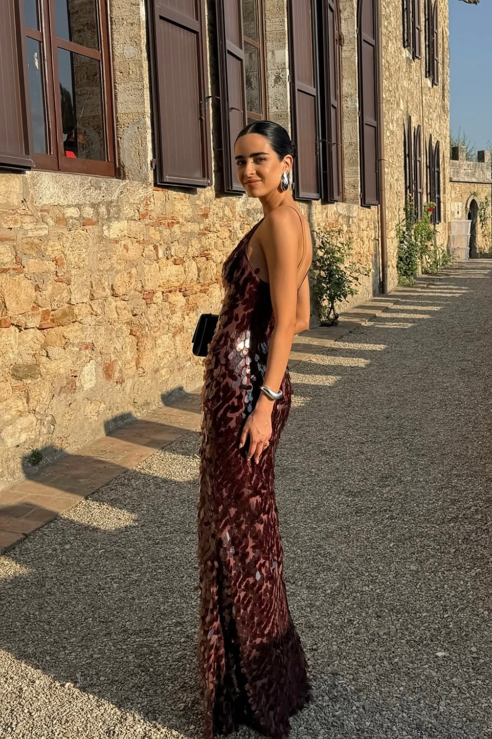 Misha Sapphire Sequin Dress (Fig)
