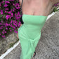 Odysseus & Penelope Draped Strapless Bamboo Dress (Green)