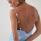 Aje Agate Crossback Dress (Cornflower Blue)
