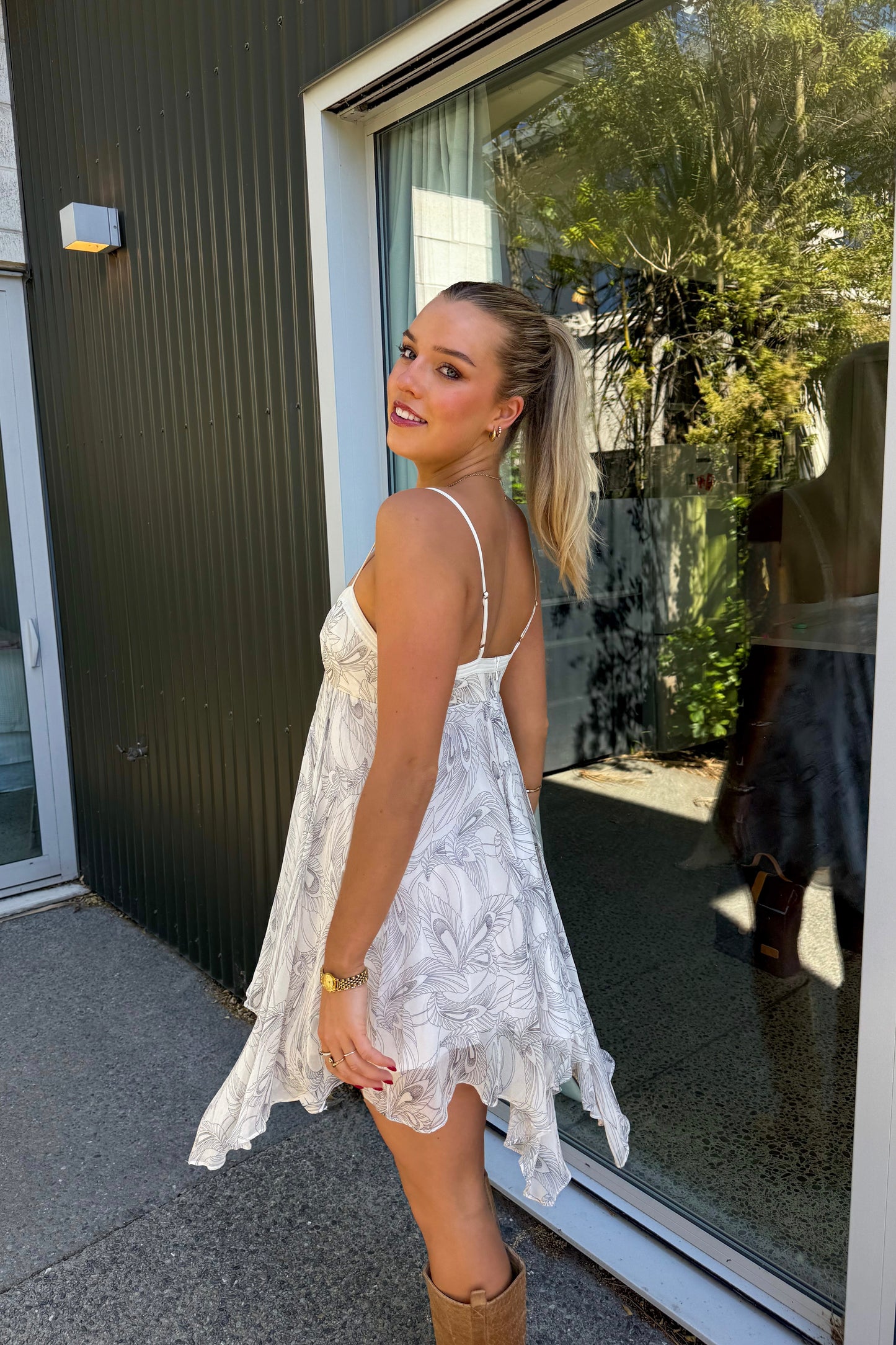 Vintage Whimsical Silk Mini Dress