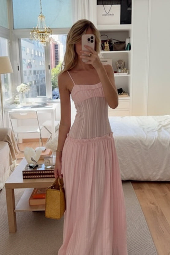 Jacinda Drop Waist Maxi (Pink) Rent To Dress NZ Jacinda Drop Waist Maxi (Pink) Rent To Dress NZ