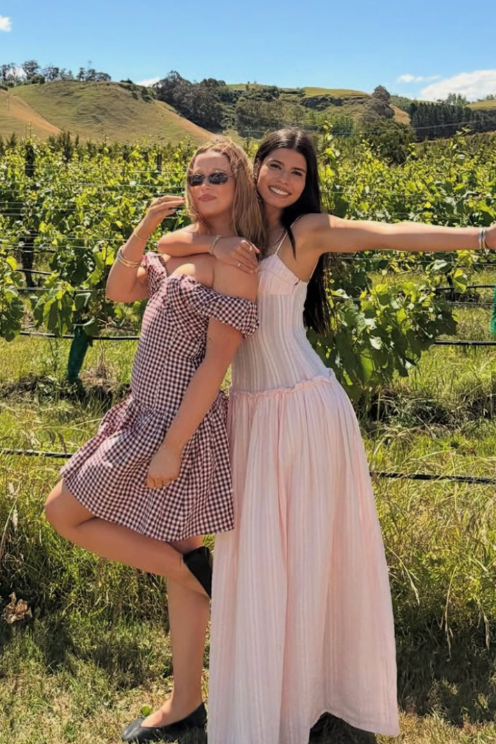 Jacinda Drop Waist Maxi (Pink) Jacinda Drop Waist Maxi (Pink)