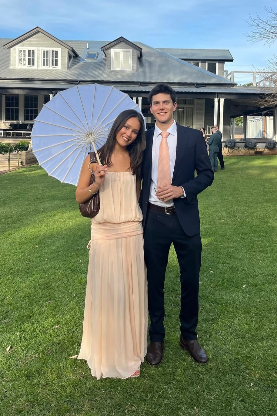 Bec and Bridge Camille Blouson Dress (Peach)