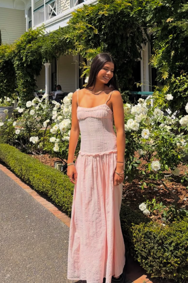 Jacinda Drop Waist Maxi (Pink)