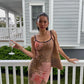 With Harper Lu Mesh Leopard Dress