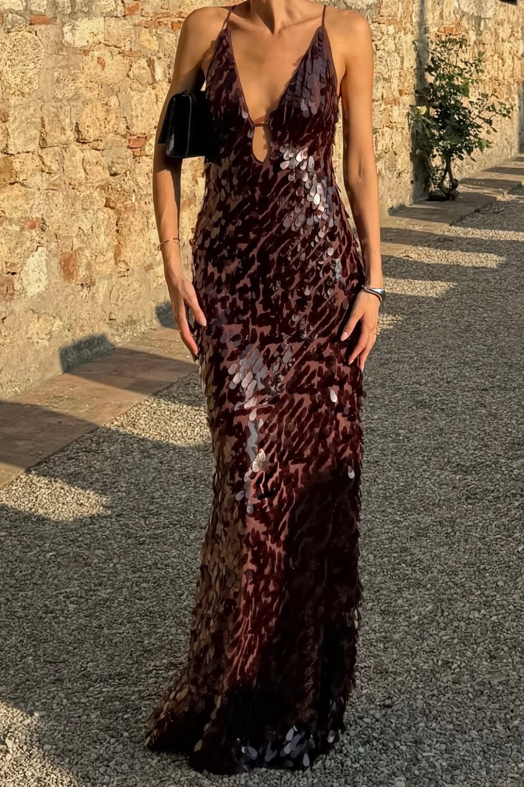 Misha Sapphire Sequin Dress (Fig)