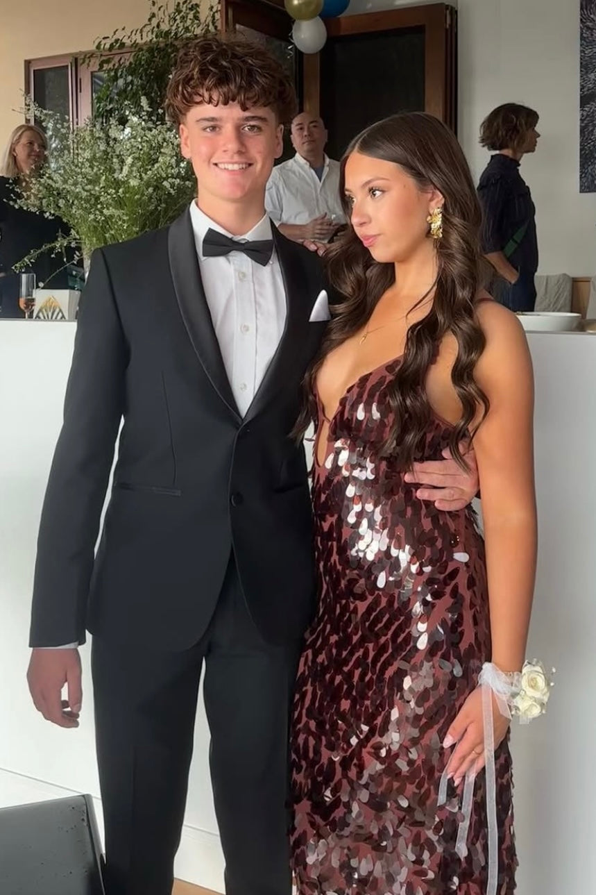 Misha Sapphire Sequin Dress (Fig)