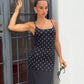With Harper Lu Black Polka Slip Dress