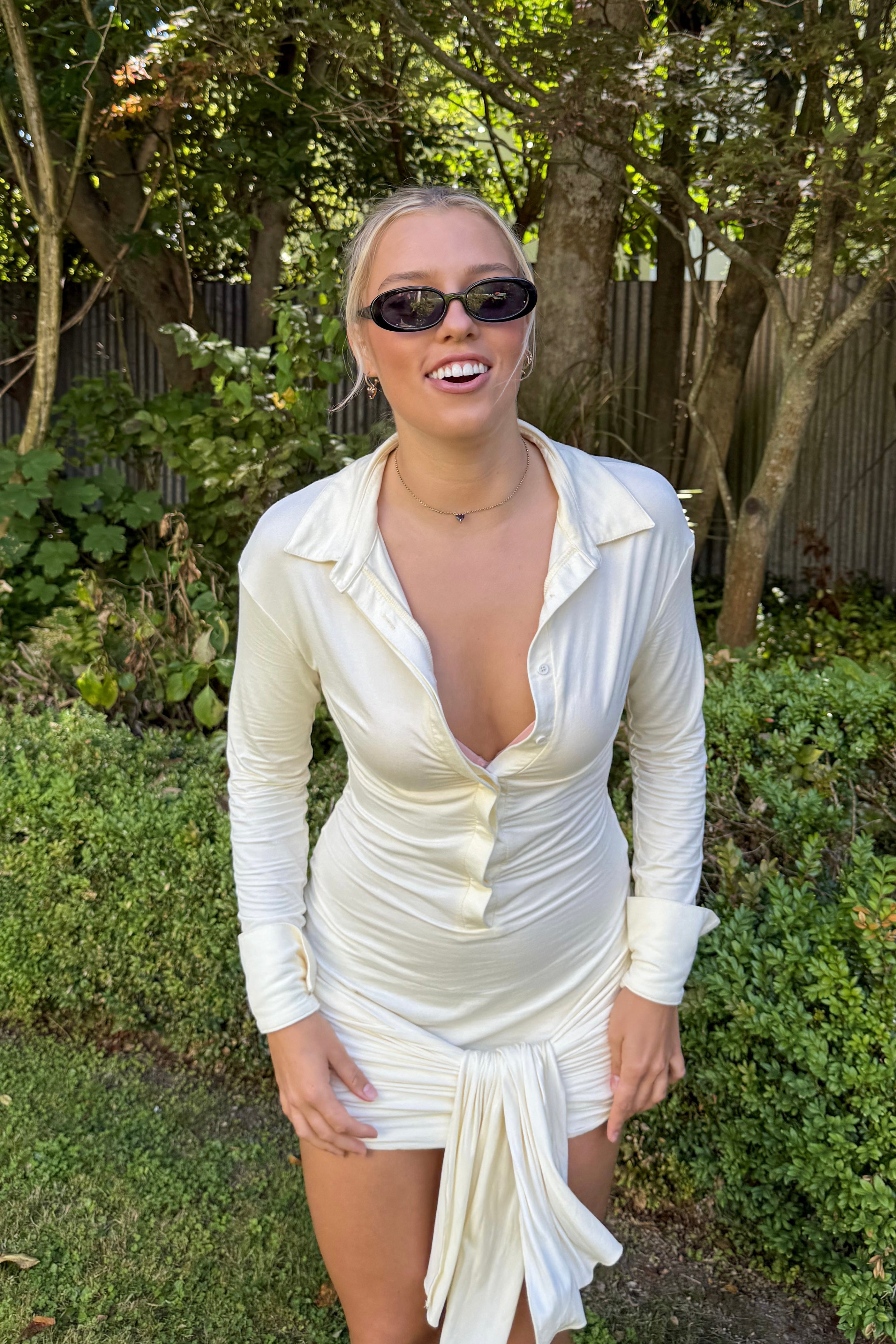 Lioness Soho Mini Dress (Cream)