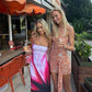 With Harper Lu Mosaic Strapless Dress
