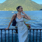 Dote Silk Maxi Dress (Sky Blue)