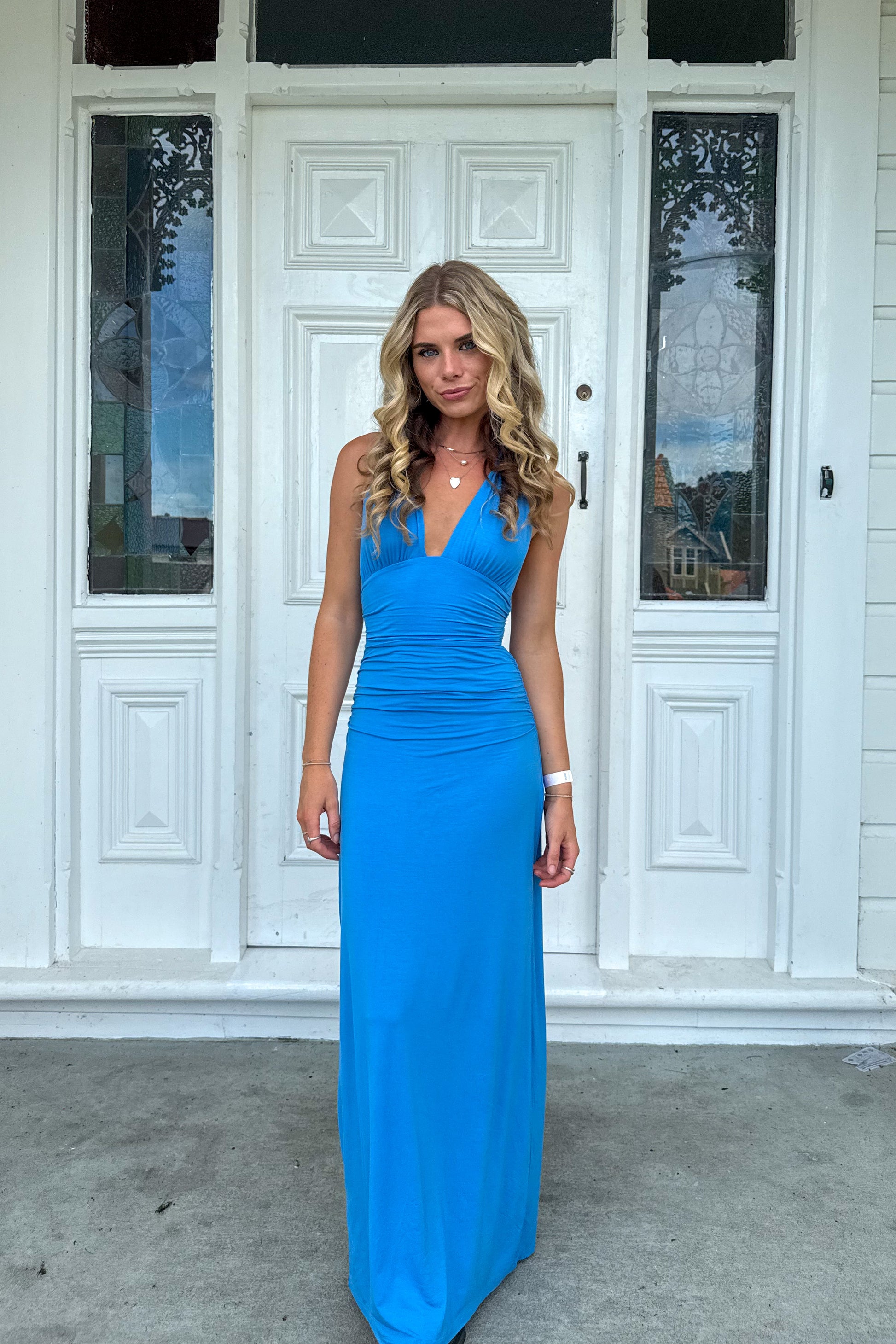 Kookai Leni Maxi Dress (Azure Blue) – Rent To Dress NZ Kookai Leni Maxi Dress (Azure Blue) – Rent To Dress NZ