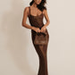Meshki Jasmyn Hot Fix Maxi Dress (Chocolate)