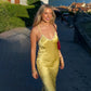 Dote Silk Maxi Dress (Pistachio)