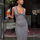 Amelie Teje Miro Maxi Dress (Charcoal)