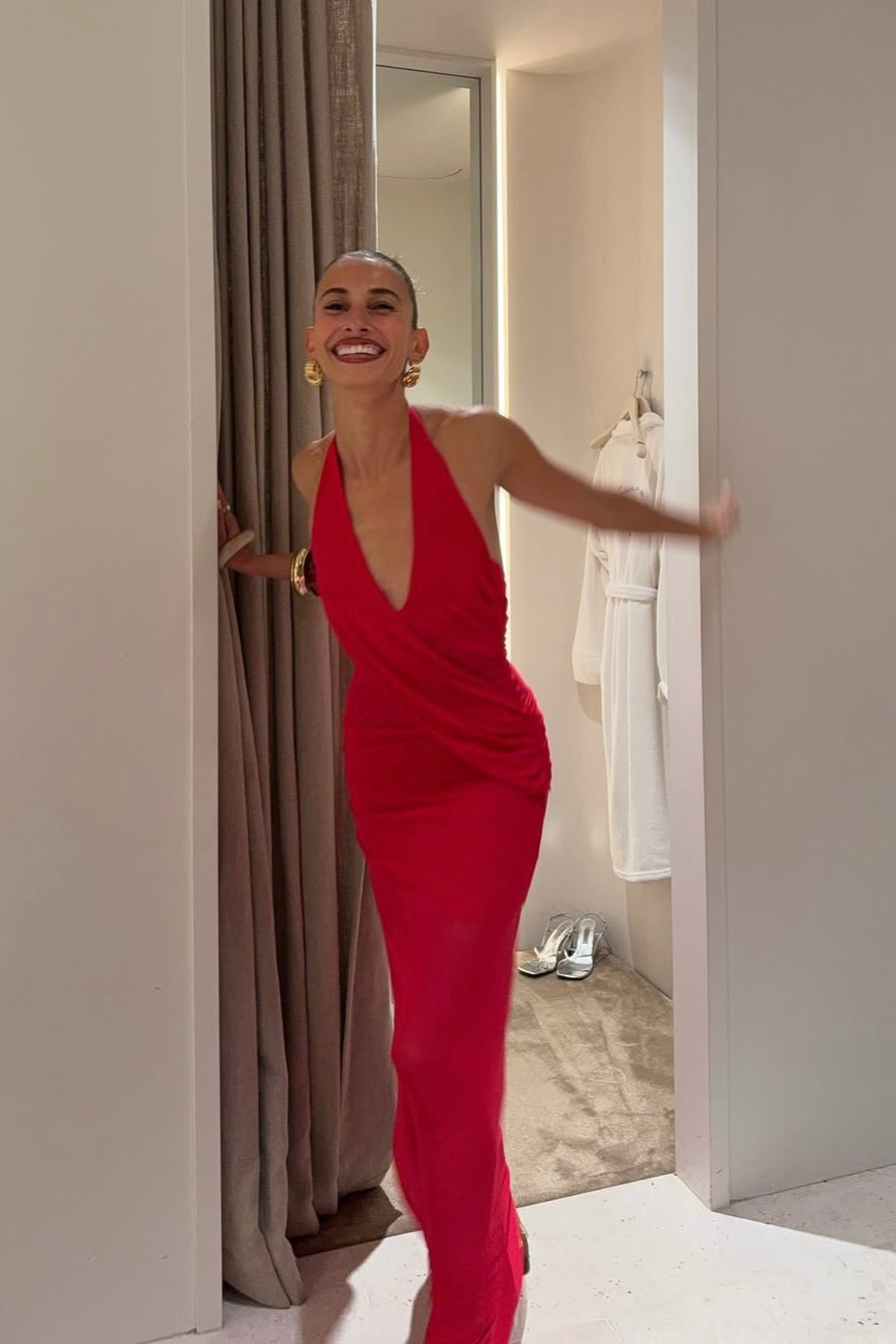 Bec and Bridge Deija Halter Maxi (Strawberry)