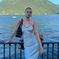 Dote Silk Maxi Dress (Sky Blue)