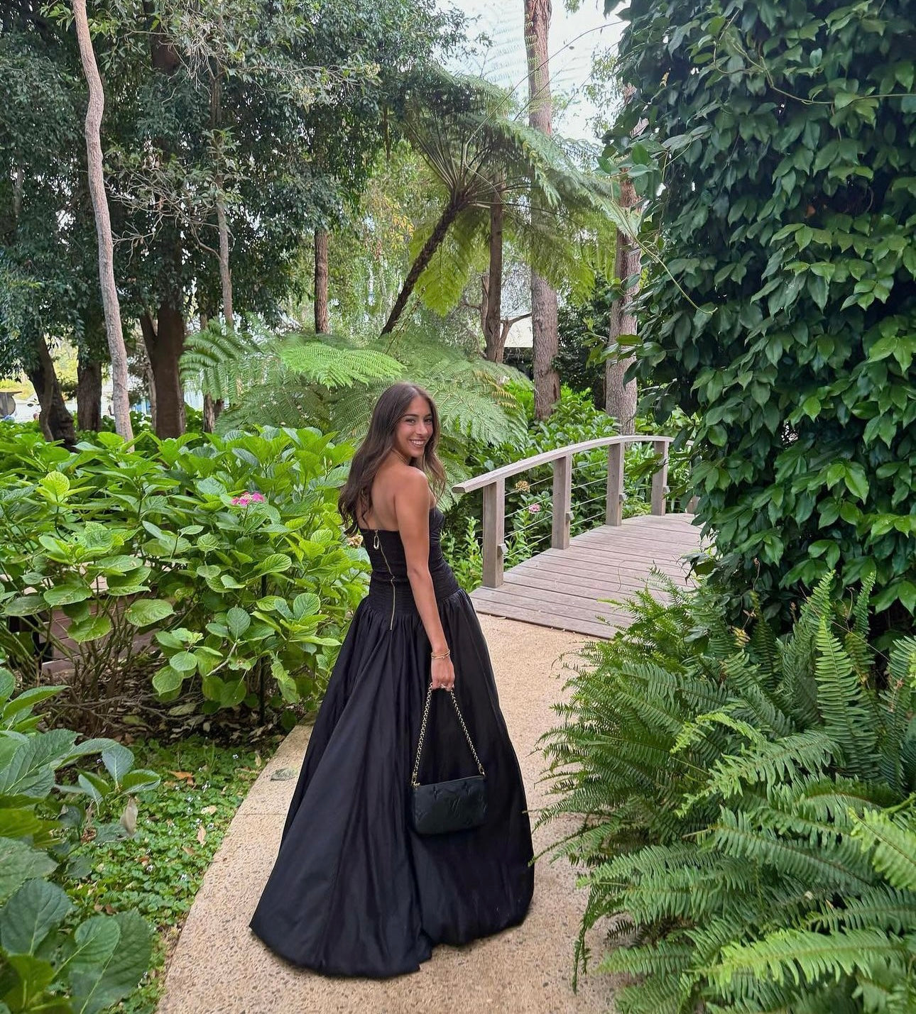 aje violette bubble hem maxi dress black Aje - Violette Bubble hem Maxi Dress - Black