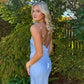 Aje Agate Crossback Dress (Cornflower Blue)