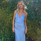 Aje Agate Crossback Dress (Cornflower Blue)