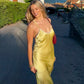 Dote Silk Maxi Dress (Pistachio)