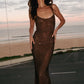 Meshki Jasmyn Hot Fix Maxi Dress (Chocolate)