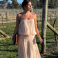 Bec and Bridge Camille Blouson Dress (Peach)