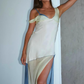 Sir The Label Thames Spliced Midi Dress (Ecru)