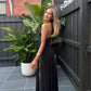 Misha Jennifer Cupro Maxi Dress (Black)