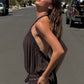 With Jean Magnol Dress (Chocolate)