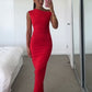 Mika Maxi Dress (Cherry Red)