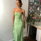 Odysseus & Penelope Draped Strapless Bamboo Dress (Green)