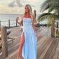 Eden Strapless Dress (Blue)