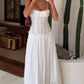 Jacinda Drop Waist Maxi (White)