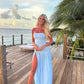 Eden Strapless Dress (Blue)