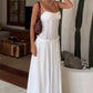 Jacinda Drop Waist Maxi (White)